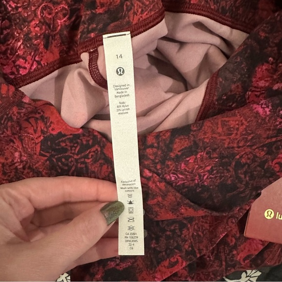 Lululemon New Year Align High-Rise Crop 23" Dark Red Black Lunar Phase Multi 14 - Picture 9 of 13